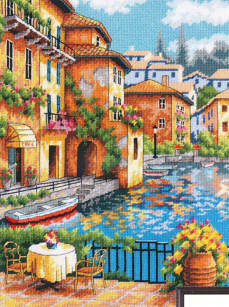 картинка 71-20080 ''Кафе у канала'' 28*36 см, DIMENSIONS от магазина Mokos