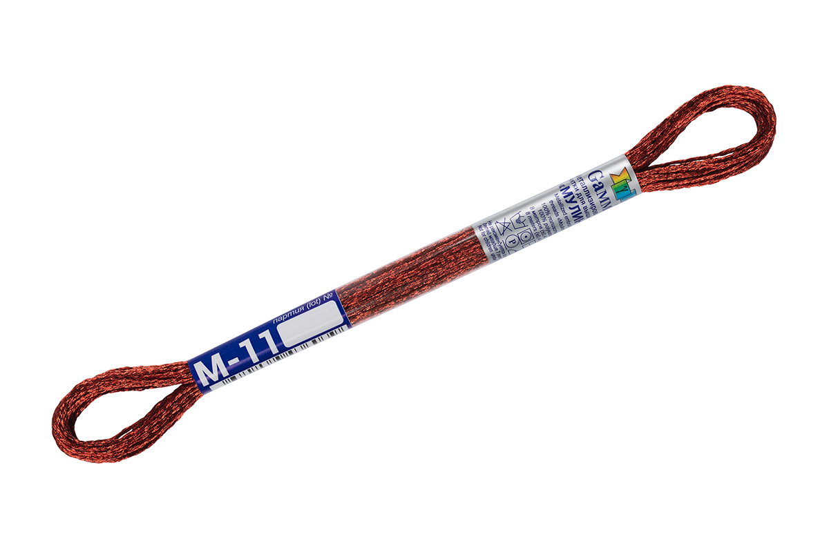 картинка М-11, нитки для вышивания металлик, 100% полиэстер от магазина Mokos
