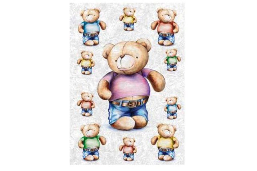 картинка декупаж love2art irp бумага рисовая 32х45 см 0006 медведь от магазина Mokos